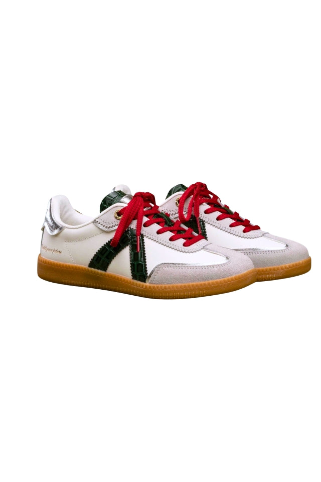 Elite Classic - White Green, Croc Red