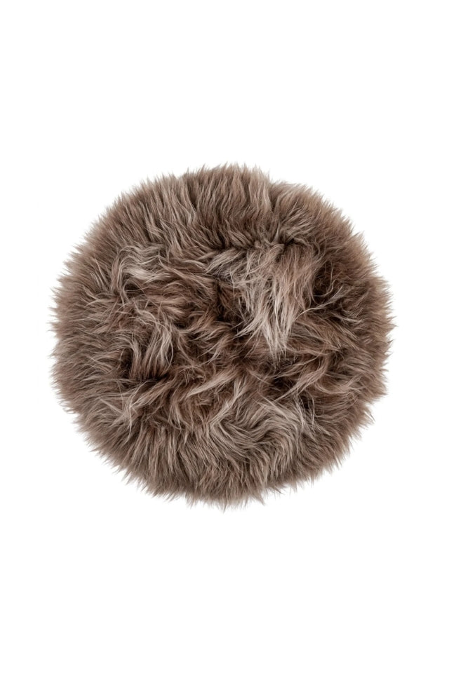 Longwool Standard Round Seat Pad - Taupe