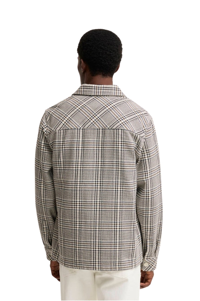 Alderney Houndstooth Overshirt - Whisper White