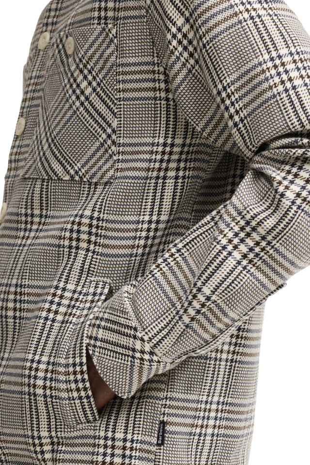 Alderney Houndstooth Overshirt - Whisper White