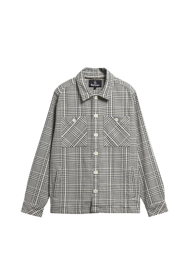 Alderney Houndstooth Overshirt - Whisper White