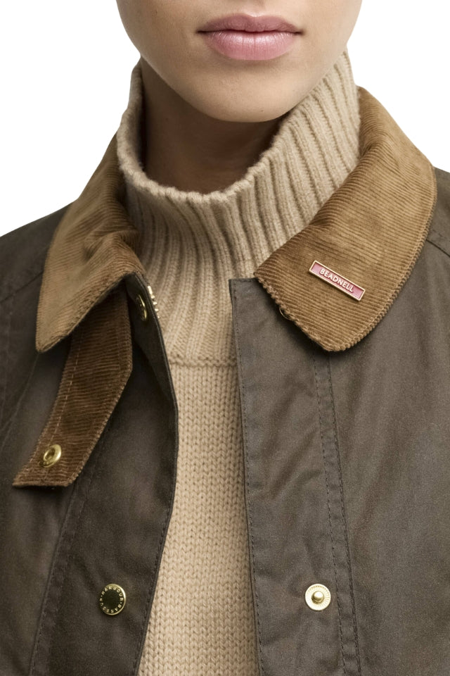 Icons Beadnell Wax Jacket - Beech/Birchwood