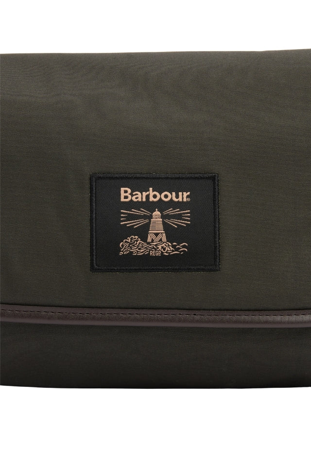 Wax Hanging Washbag - Olive/Beacon