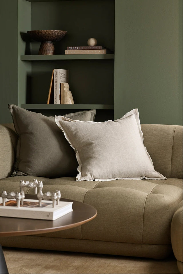 Linden Cushion with Feather Inner - Linen