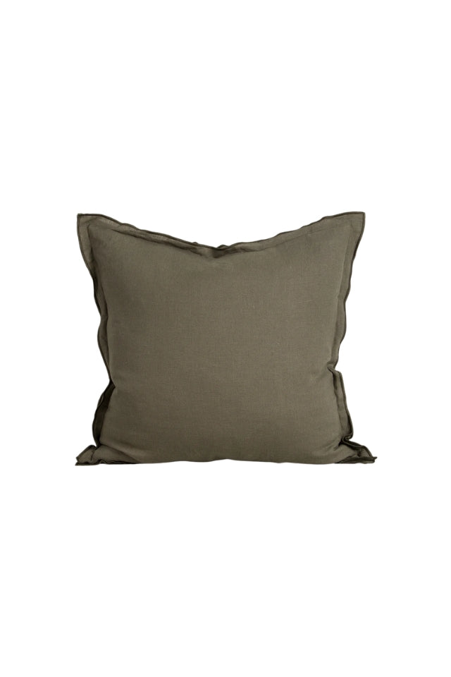 Linden Cushion with Feather Inner - Olive