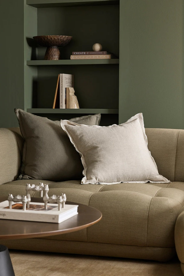Linden Cushion with Feather Inner - Olive