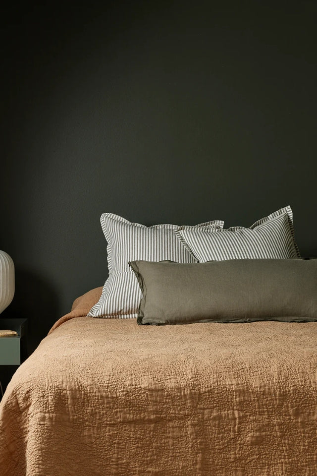Rowan Cushion with Feather Inner - Olive
