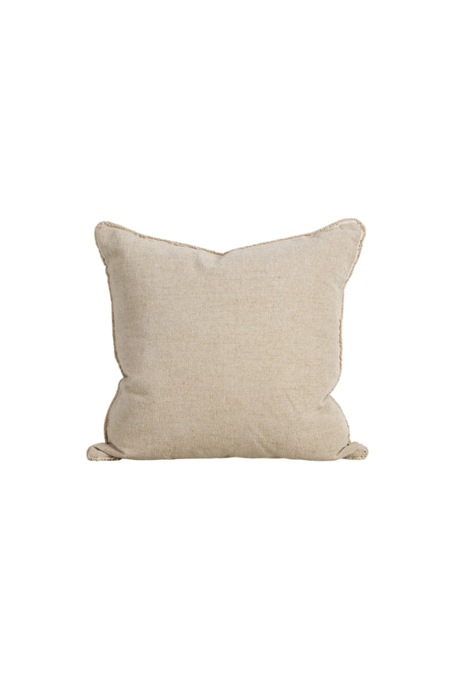 Sutton Cushion with Feather Inner - Oat