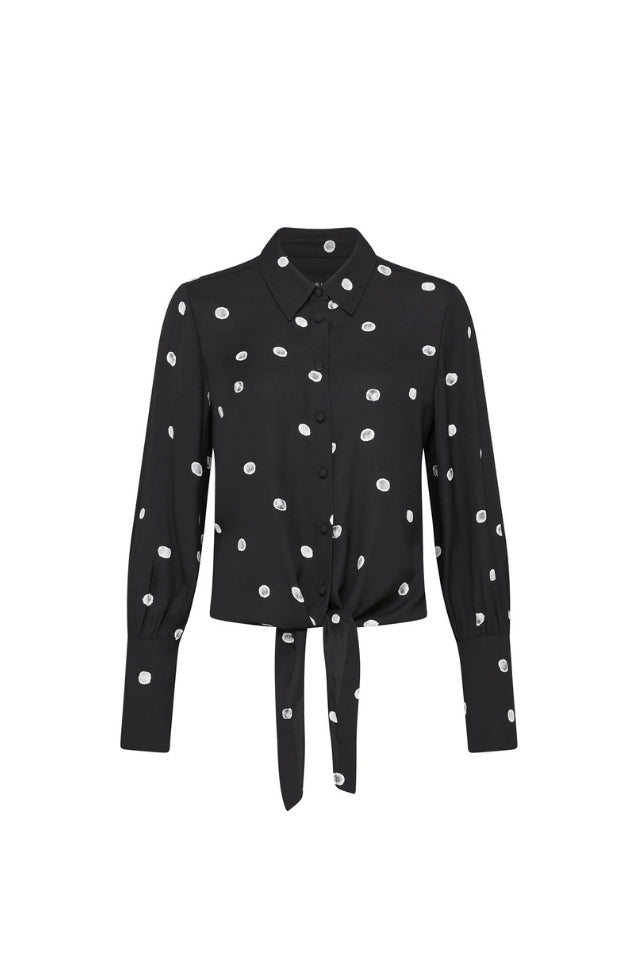 Hepburn Blouse - Black Spot