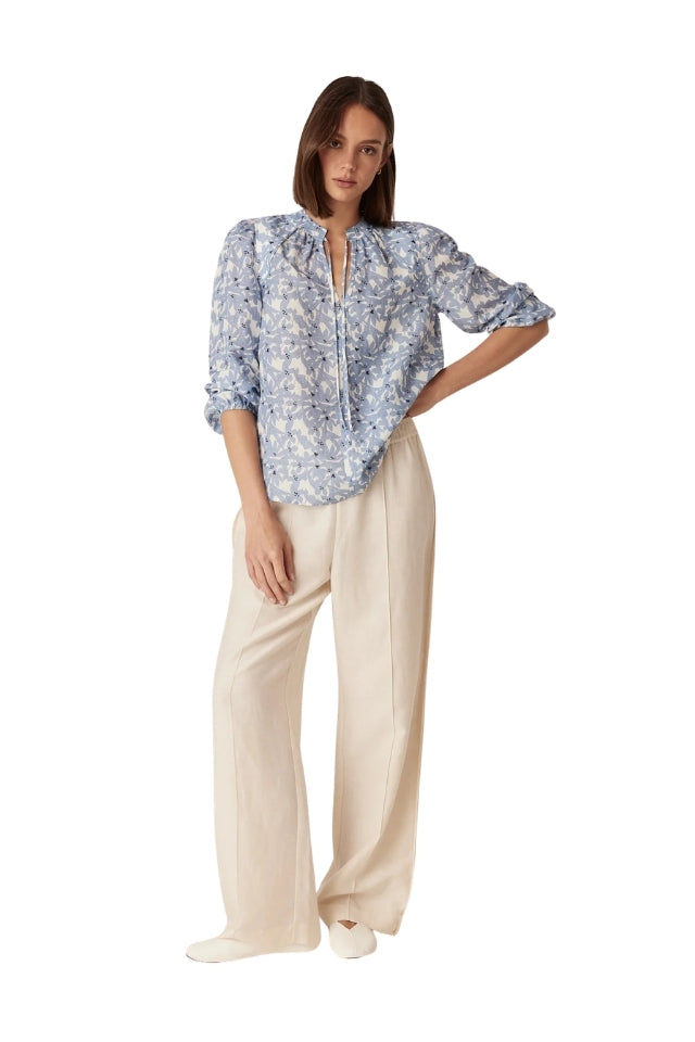 Juliette Blouse - Blue Flower