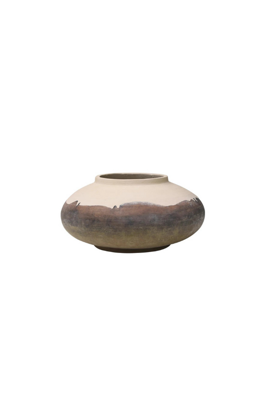 Carmen Flowerpot - Cream, Brown