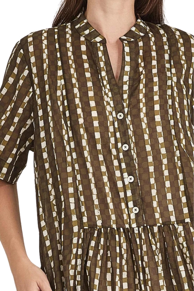Caro Print Dress - Olive Print