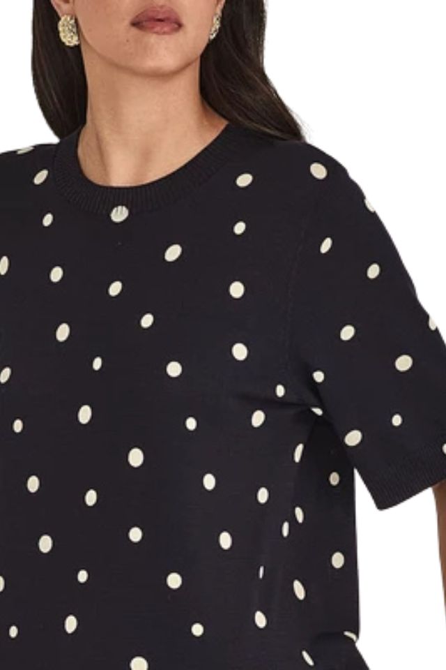 Ava Spot Tee - Fr Navy/Chalk
