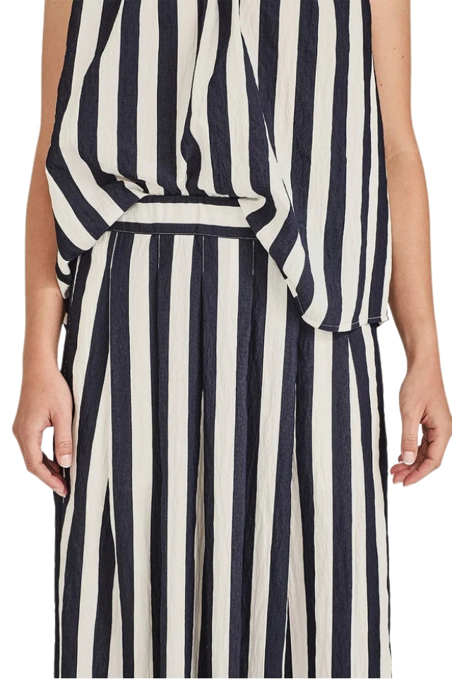 Bellamy Striped Skirt - Navy Stripe
