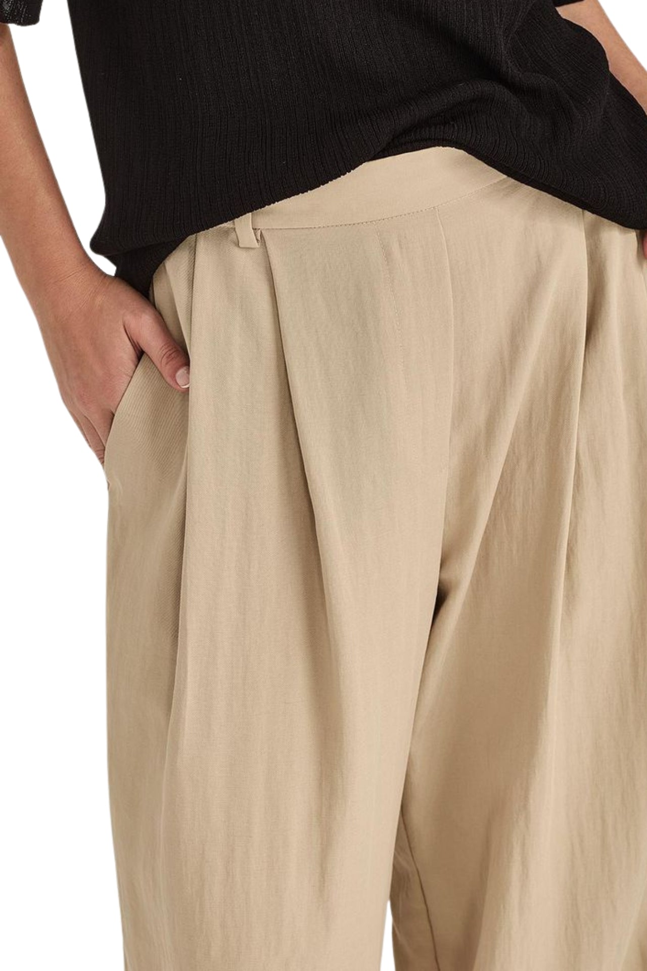 Brodie Pleat Pant - Clay