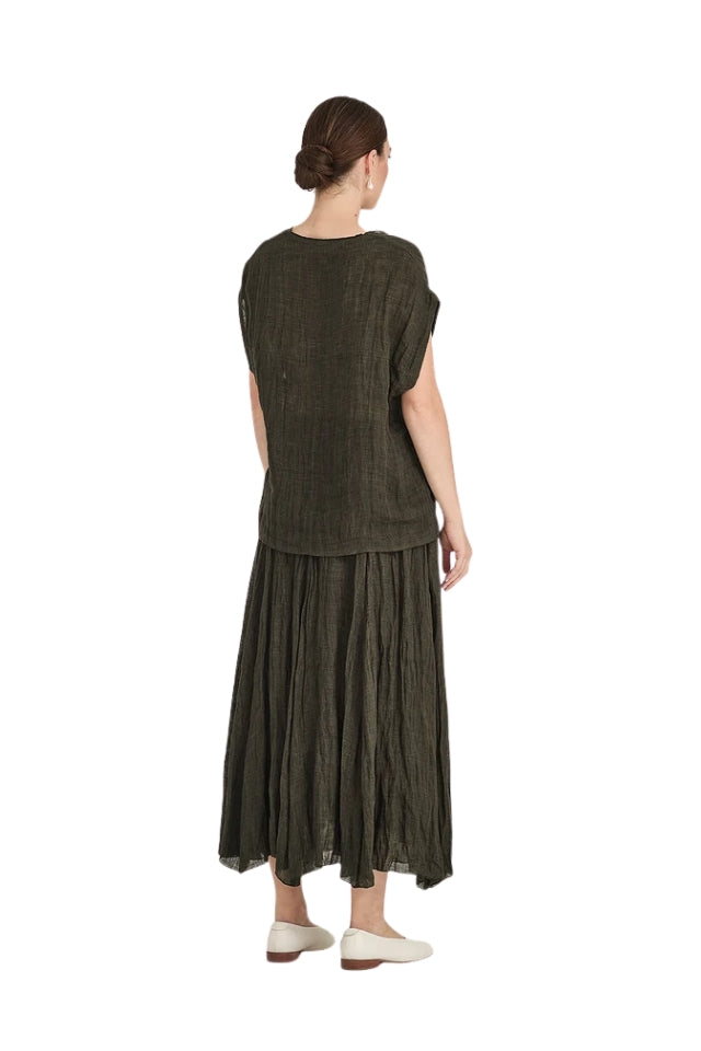 Fabian Gauze Skirt - Khaki