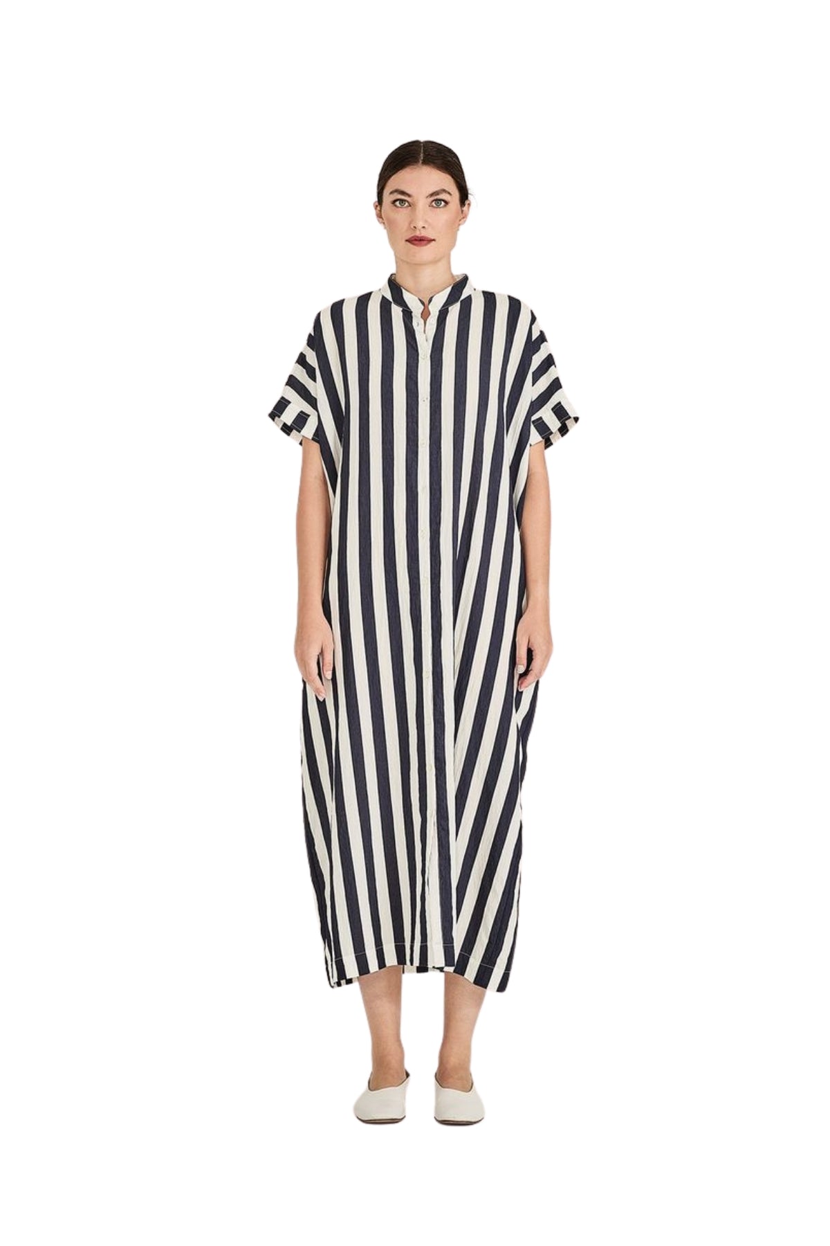 Roberta Striped Dress - Navy Stripe
