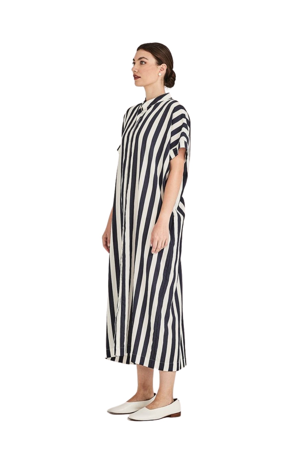 Roberta Striped Dress - Navy Stripe