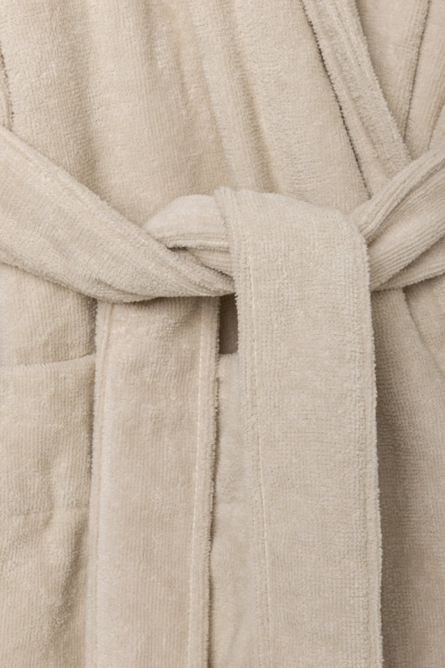 Velour Cotton Robe - Oat