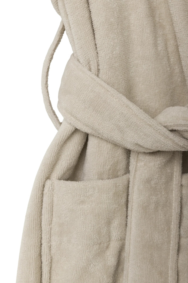 Velour Cotton Robe - Oat