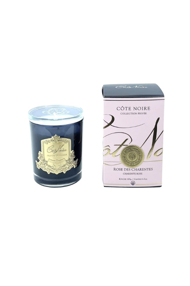 185g Dark Vessel with Gold Badge - Charente Rose