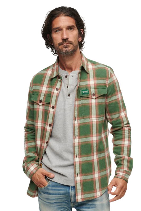 Cotton Worker Check Shirt