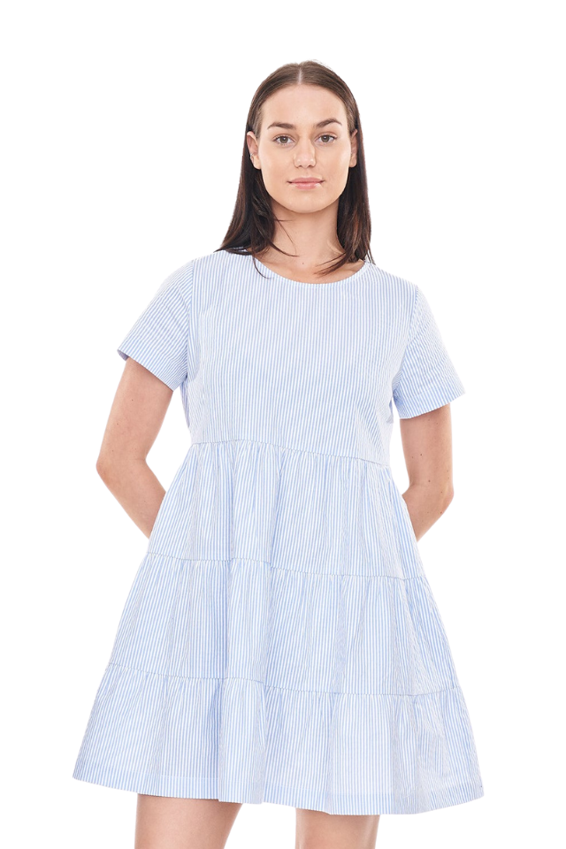 Cruise Milly Dress - Ice Blue Stripe