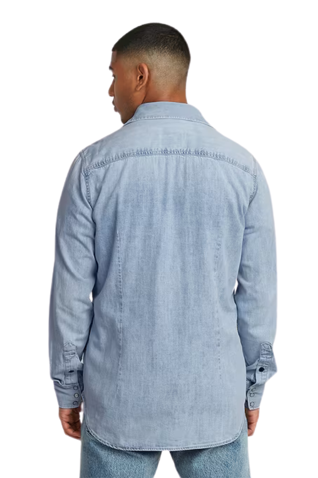 Dakota Slim Shirt - Sun Faded Blue Mist