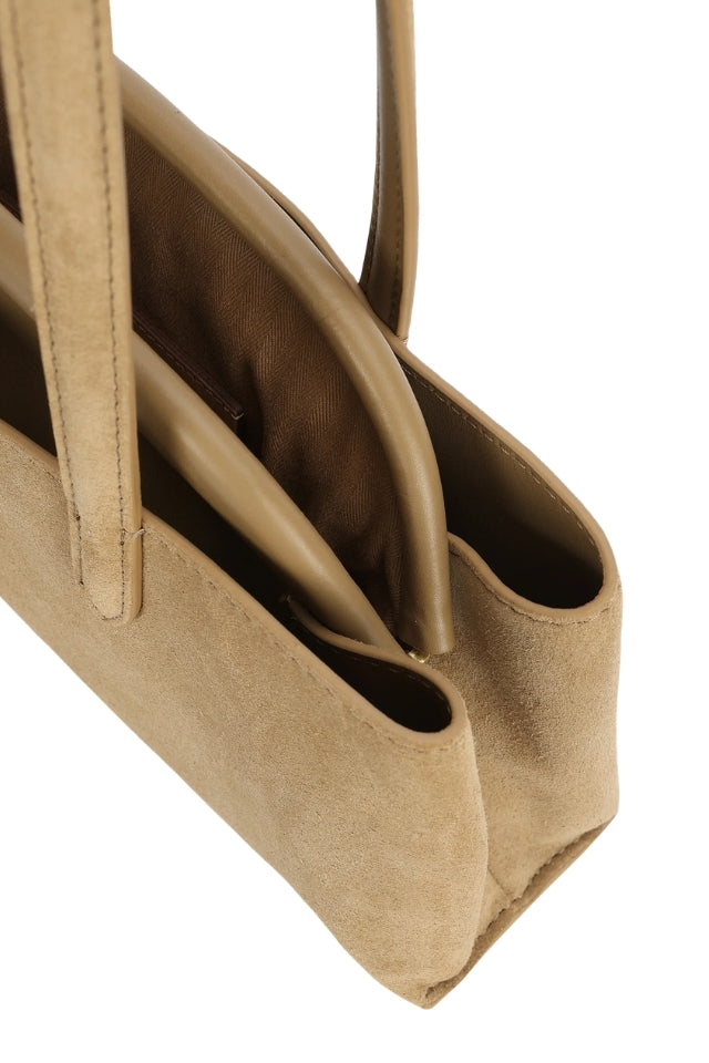 Mini Vault Tote - Oat Suede