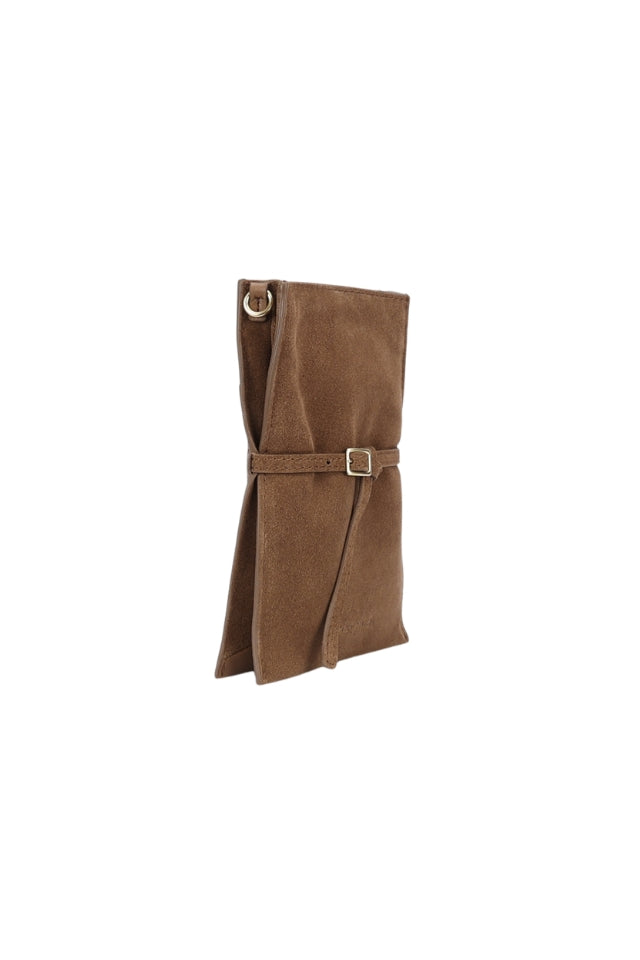 Penny Phone Pouch - Hazel Suede