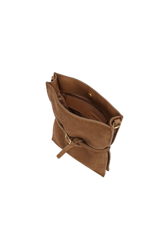 Penny Phone Pouch - Hazel Suede