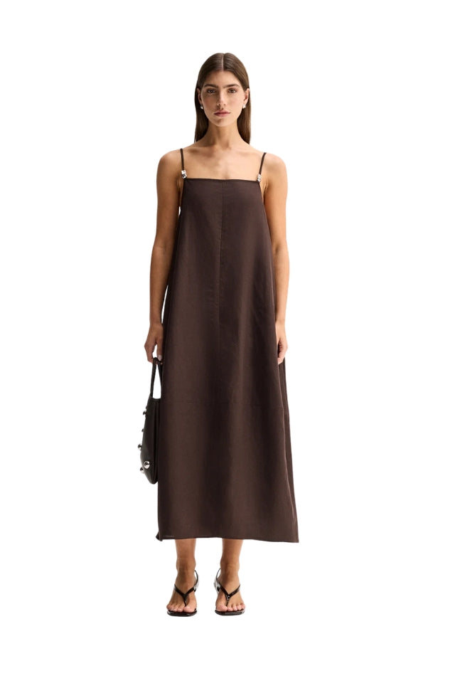 Carlo Maxi Dress - Chocolate