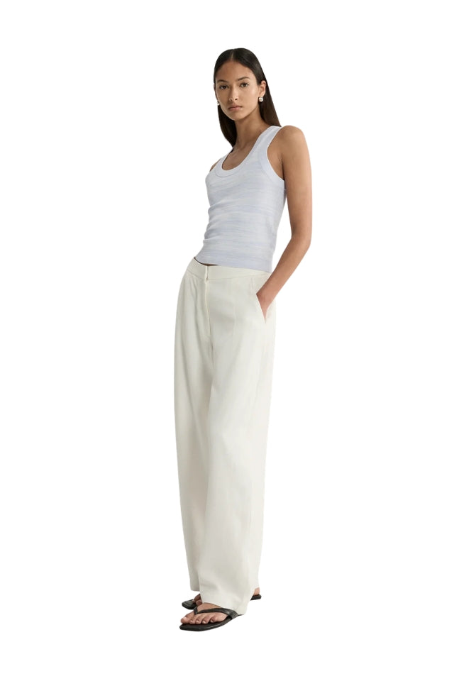 Celia Knit Top - Pale Blue Marle