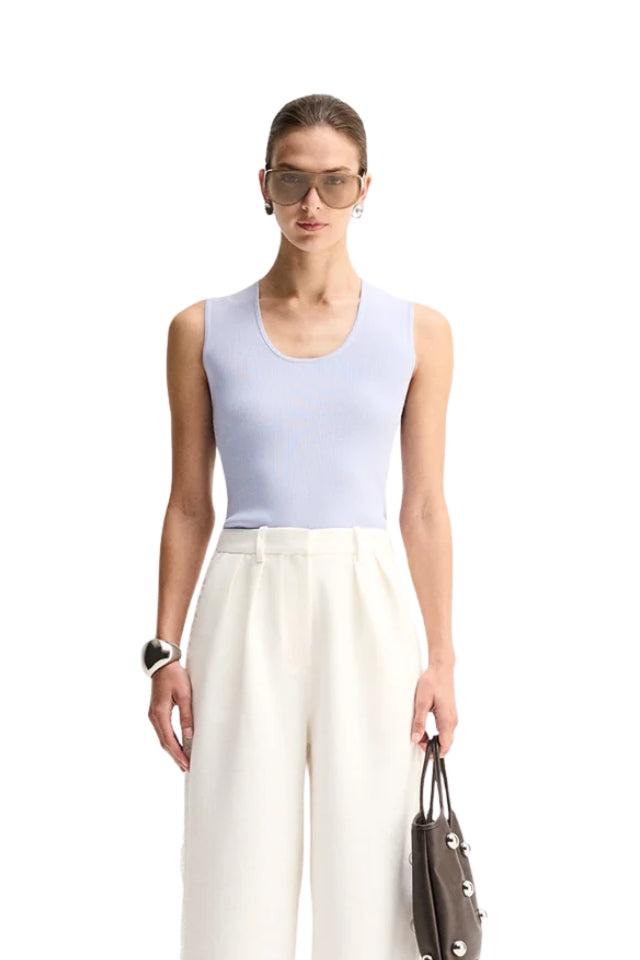 Hayes Knit Top - Pale Blue