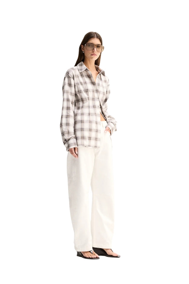 Heather Shirt - White Check