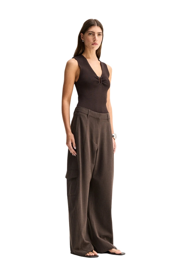 Lindsay Knit Top - Chocolate