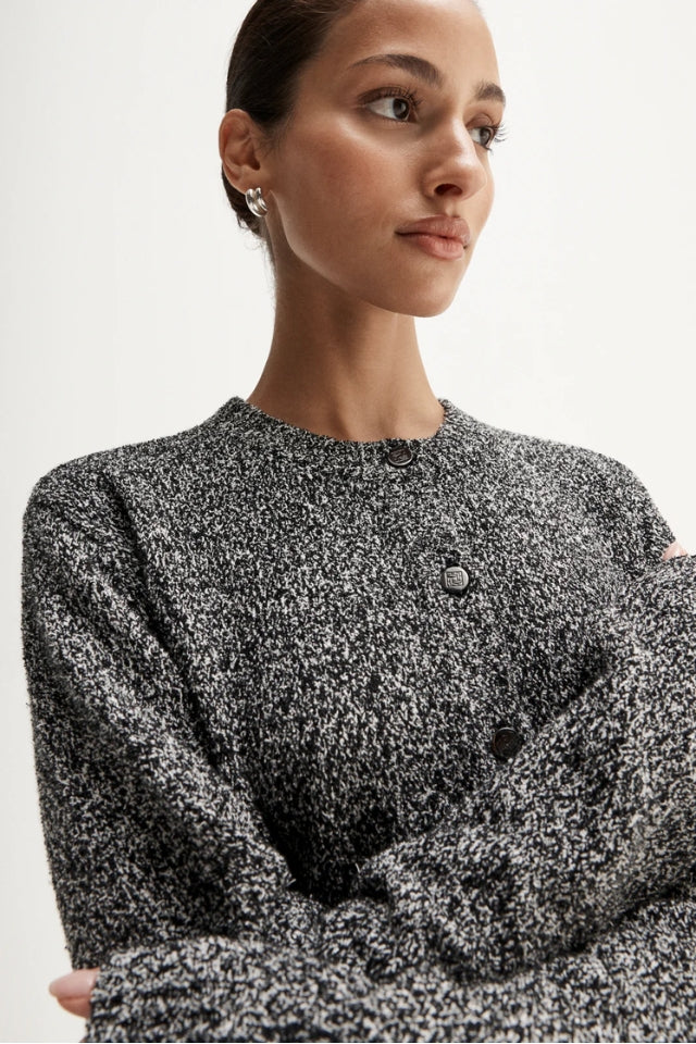 Marnie Knit Cardigan - Black Mix