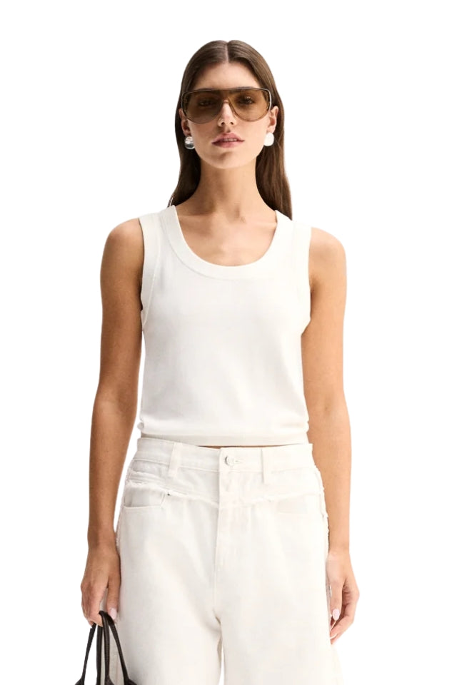 Silas Knit Top - White