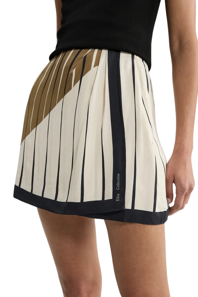 Sloane Mini Skirt - Moss Stripe
