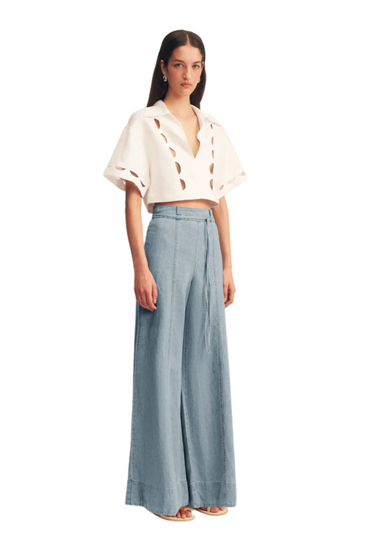 Ellsworth Palazzo Pants - Bleached Blue