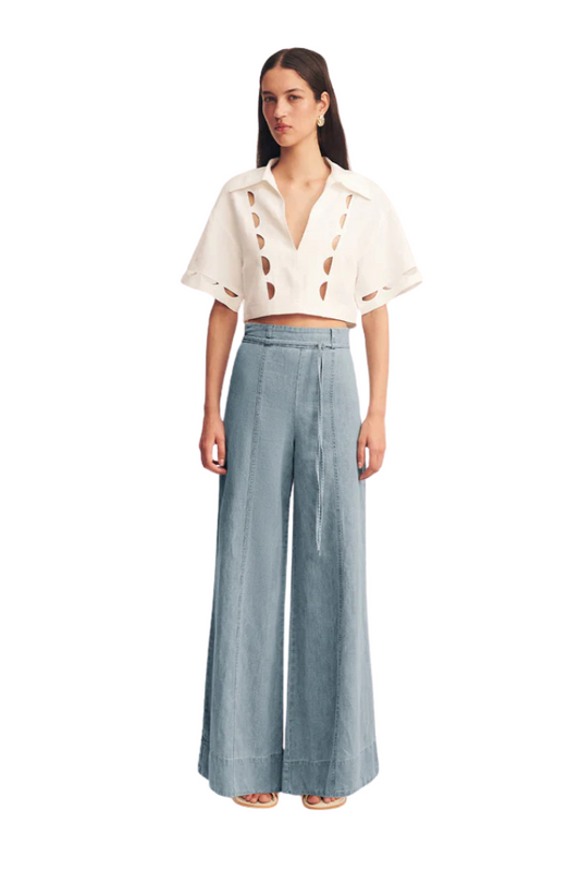 Ellsworth Palazzo Pants - Bleached Blue