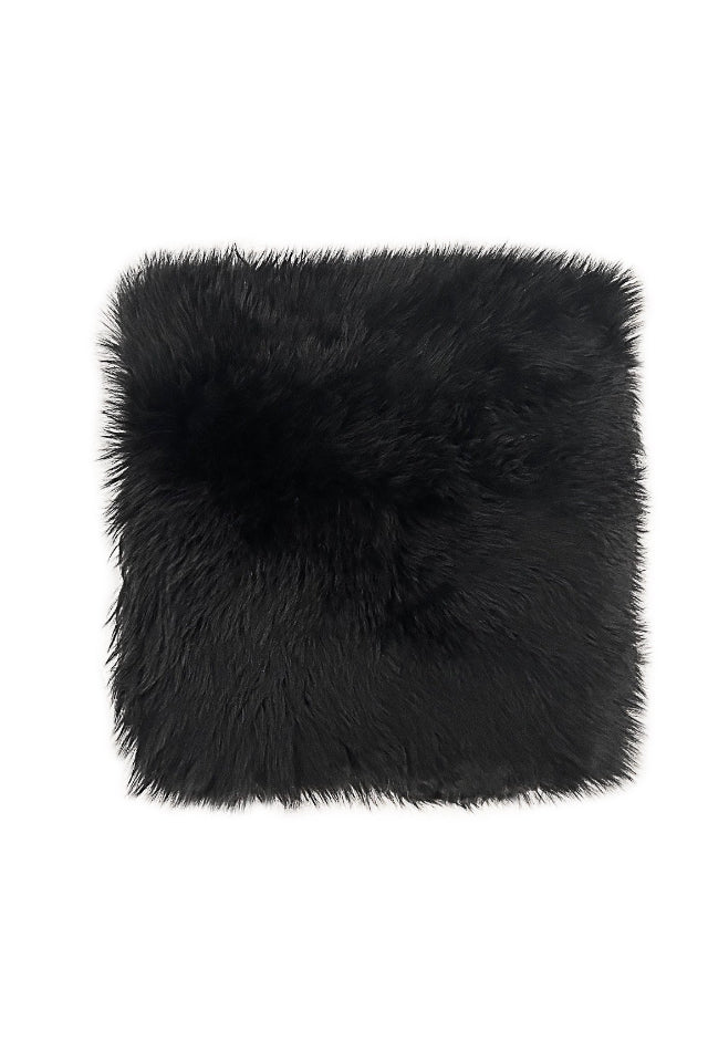 Longwool Standard Square Seat Pad - Black