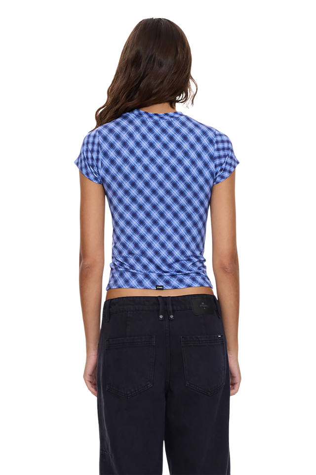 High Speed Check Panelled Club Tee - Guardian Navy