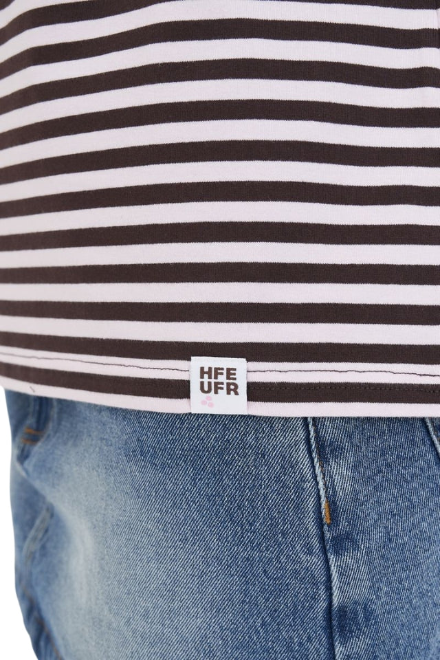 Alex Stripe Classic Tee - Lychee/Java