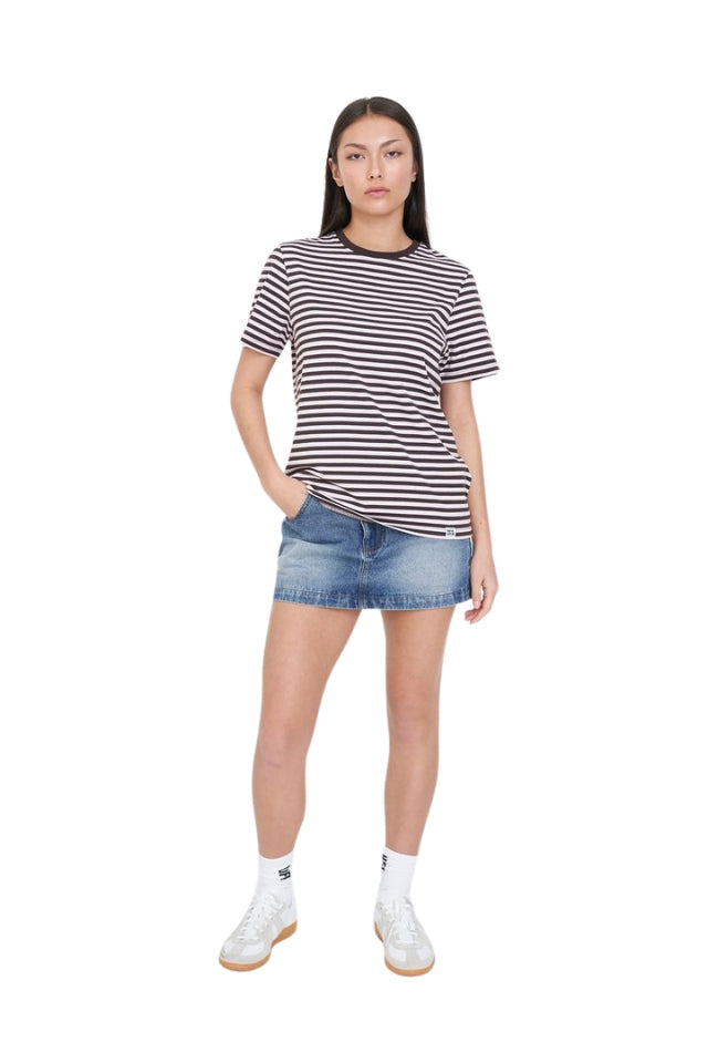 Alex Stripe Classic Tee - Lychee/Java