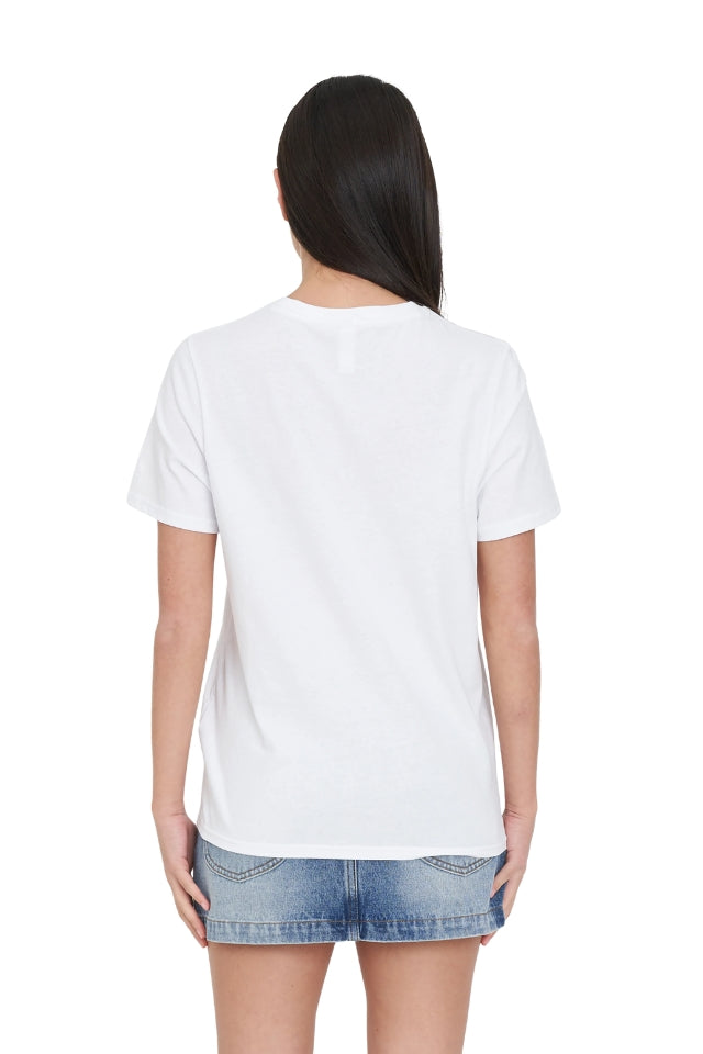 Classic Tee 170/Cerise - White