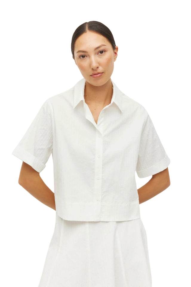 Everly Shirt - White Linear