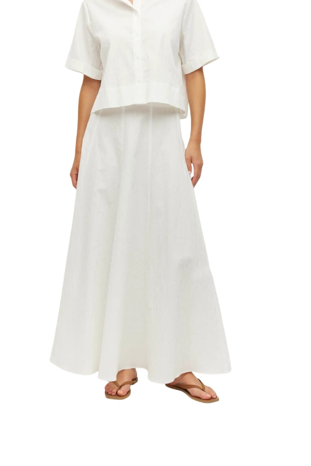 Rhodes Skirt - White Linear