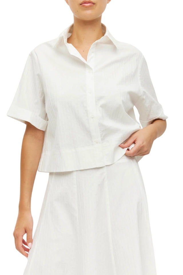 Rhodes Skirt - White Linear