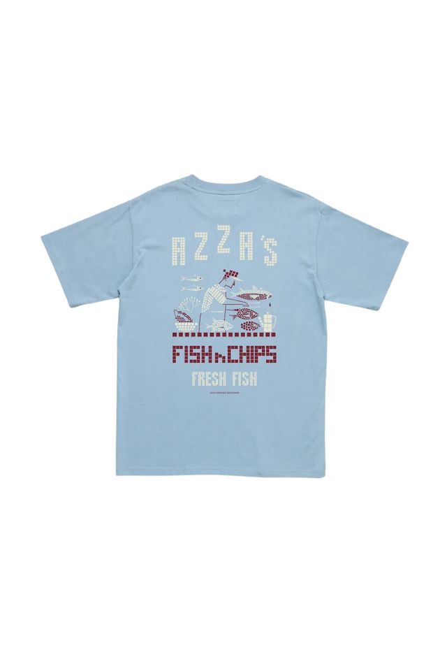 Azza'S Fish N Chips Sea Tee - Washed Blue